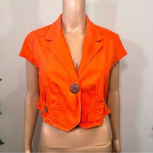 DFA NY Vintage Orange Military Crop Top
